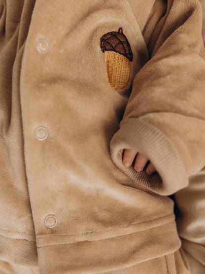Embroidered Velour Jacket (GOTS)