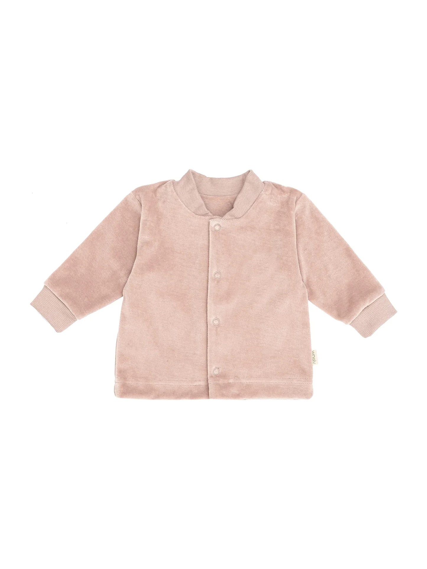 Dusty Pink Velour Jacket (GOTS)