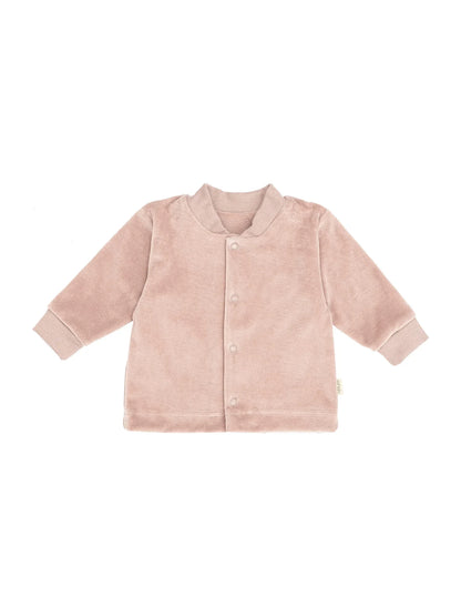 Dusty Pink Velour Jacket (GOTS)