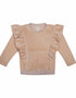 Wooly Organic Wooly Organic - Kids Velour Sweater with Raffles (Peach) Sweatshirt