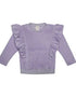 Wooly Organic Wooly Organic - Kids Velour Sweater with Ruffles (Purple) Sweatshirt