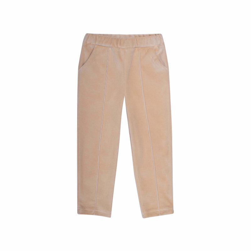 Wooly Organic Wooly Organic - Kids Velour Trousers (Peach) Pants