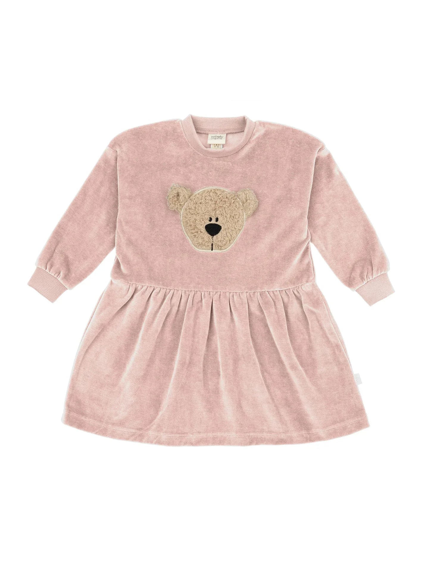 Embroidered Velour Dress (GOTS)