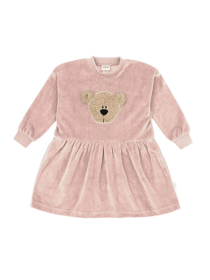 Embroidered Velour Dress (GOTS)