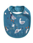 VAUVA Vauva FW23 - Baby Boy White Goose All Over Print Cotton Bib (Blue) Bib