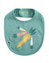 VAUVA Vauva FW23 - Baby Boy Carrot Pattern Cotton Bib (Green) Bib
