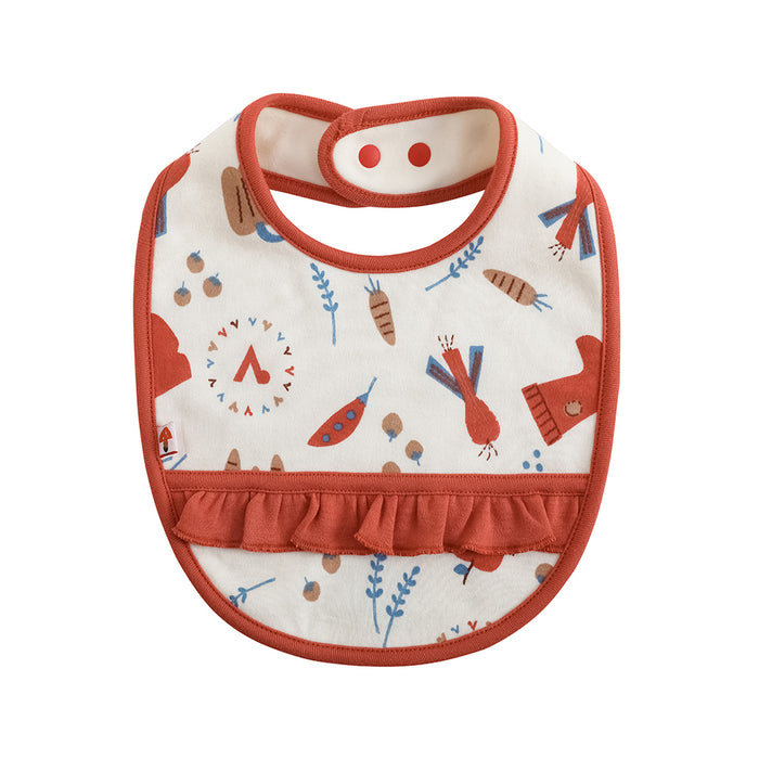 Vauva FW23 - Baby girl Nordic Pastoral Style Cotton Bib