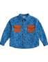 VAUVA Vauva FW23 - Boys Double Pocket Corduroy Long Sleeve Shirt (Blue) Shirt