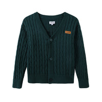 Vauva FW23 - Boys Braided Long Sleeve Knit Jacket (Green) 150 cm