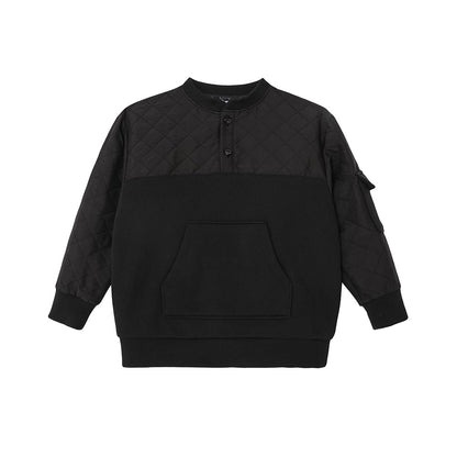 VAUVA Vauva FW23 - Boys Black Crew Neck Sweatshirt Sweatshirt