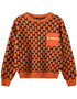 VAUVA Vauva FW23 - Boys Cotton Long Sleeve Pocket Crewneck Sweatshirt (Orange) Sweatshirt