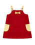 VAUVA Vauva FW23 - Baby Girls Red Corduroy Dress Dresses