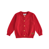 Vauva FW23 - Baby Girls New Year Festival Cotton Cashmere Jacket (Red)-product image front