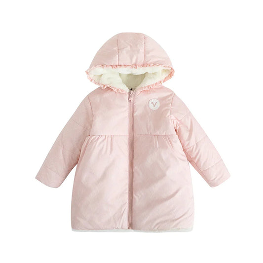 VAUVA Vauva FW23 - Girls Pink Zip Long Sleeve Coat Coat & Jacket