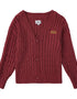 VAUVA Vauva FW23 - Boys Dark Red Cotton Cashmere Jacket Coat & Jacket