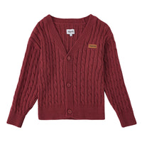 VAUVA Vauva FW23 - Boys Dark Red Cotton Cashmere Jacket Coat & Jacket