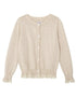 VAUVA Vauva FW23 - Girls Lace Cotton Cashmere Cardigan (White)