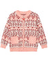 VAUVA Vauva FW23 - Girls Jacquard Cotton Cashmere Jacket (Pink) Coat & Jacket