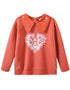 VAUVA Vauva FW23 - Girls Heart Logo Printed Sweatshirt (Red) Sweatshirt