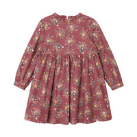 Vauva FW23 - Girls Red Floral Dress-product image front 