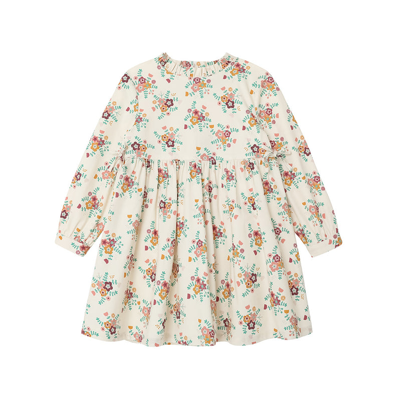 Vauva FW23 - Girls White Floral Dress-product image front