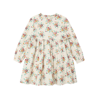 VAUVA Vauva FW23 - Girls White Floral Dress Dress