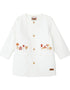 VAUVA Vauva FW23 - Girls Embroidered Twill Cotton Coat (White) Coat & Jacket