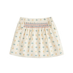 VAUVA Vauva FW23 - Girls Printed Elastic Waist A-Line Skirt (White) Skirt