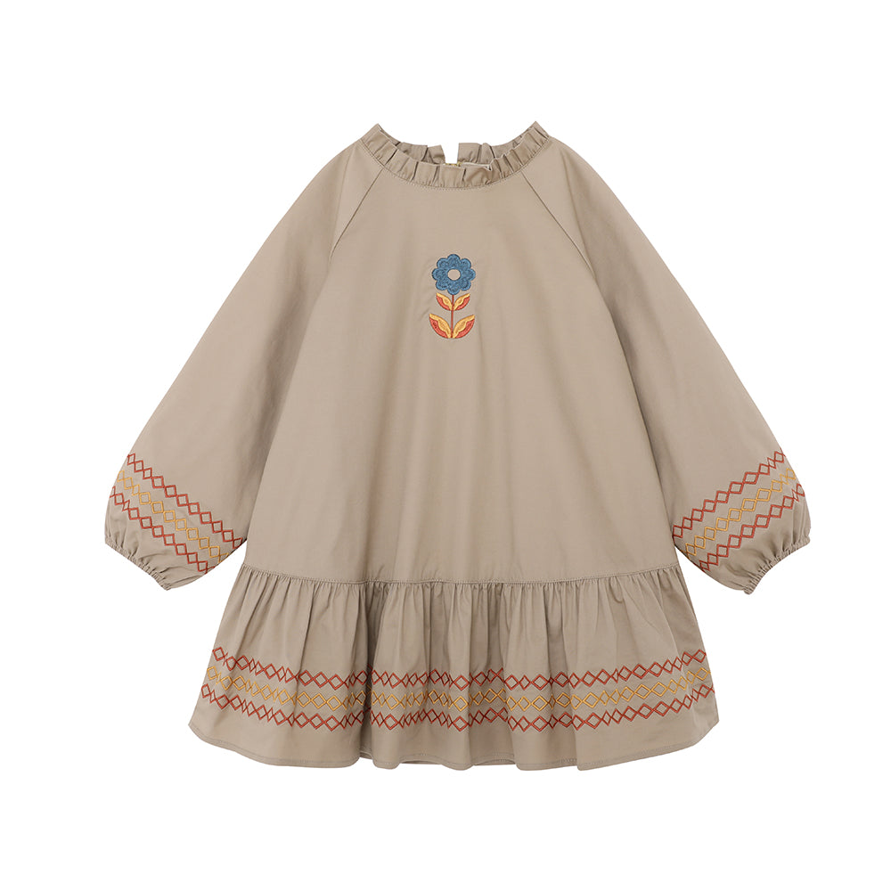 VAUVA Vauva FW23 - Girls Fungus Collar Embroidered Dress Dress