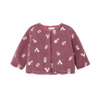 Vauva FW23 - Girls Long Sleeve Reversible Coat (Pink)-product image front
