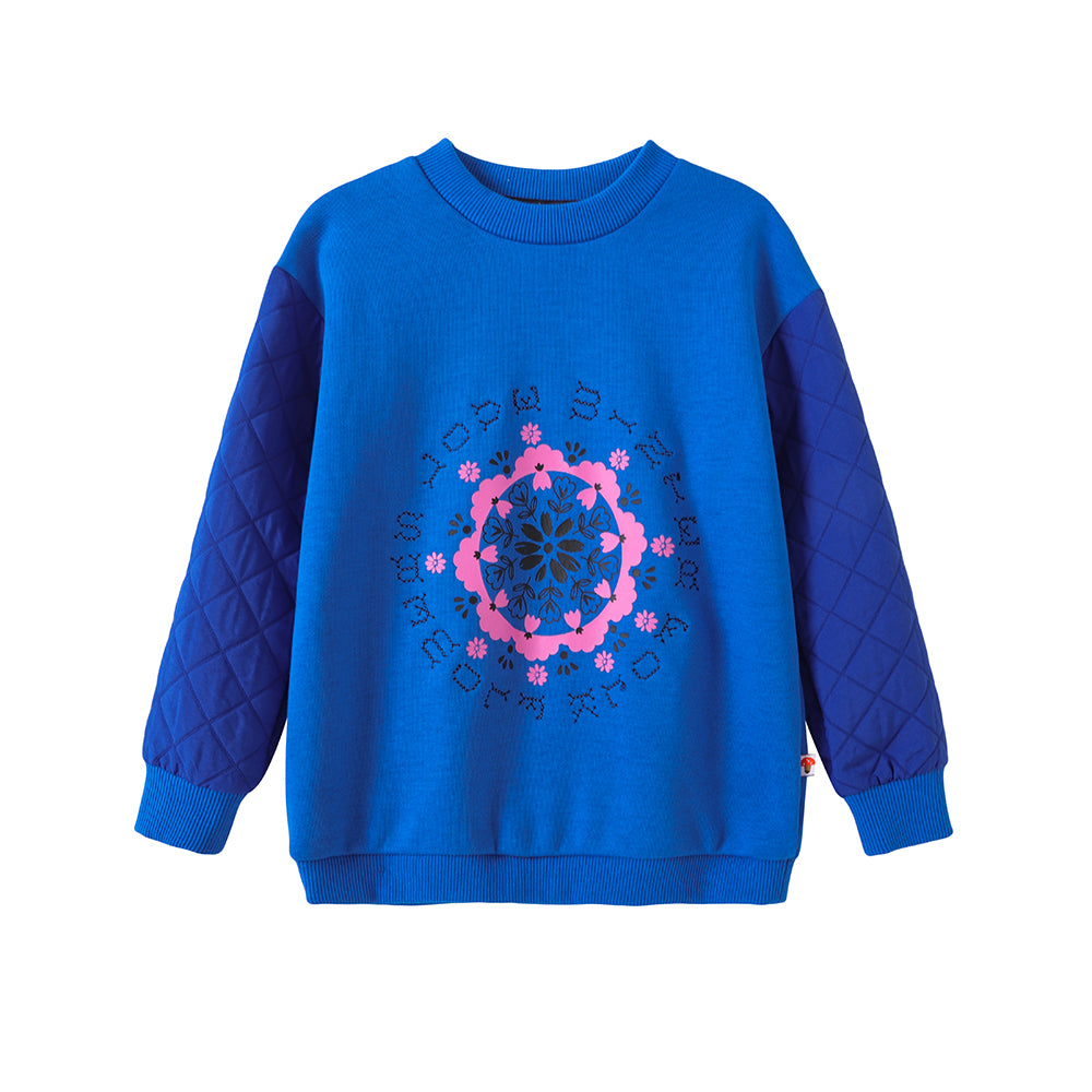 VAUVA Vauva FW23 - Girls Organic Cotton Sweater (Blue) Sweatshirt