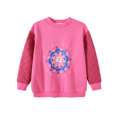 VAUVA Vauva FW23 - Girls Organic Cotton Sweater (Rose Pink) Sweatshirt