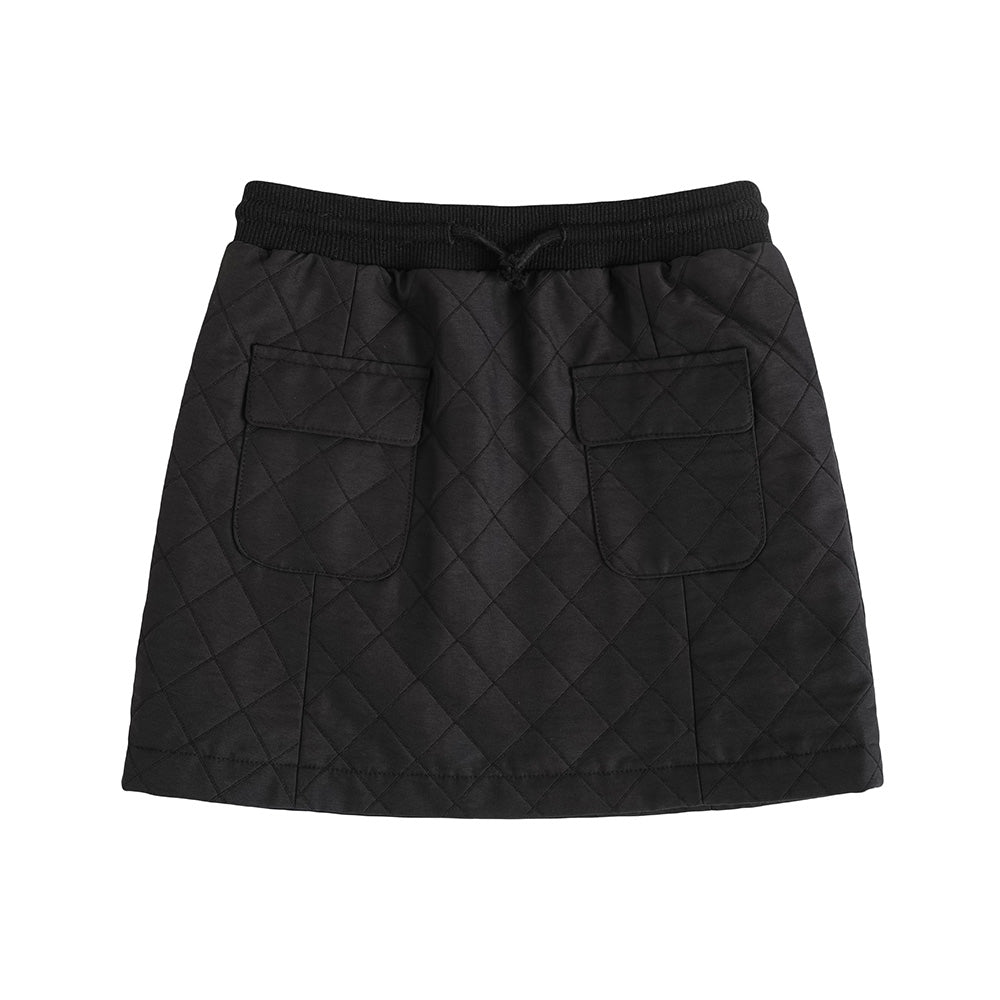 Vauva FW23 - Girls Double Pocket Skirt (Black) - My Little Korner