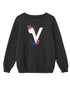 VAUVA Vauva FW23 - Girls Black Printed Cotton Pullover