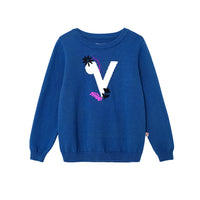 Vauva FW23 - Girls Blue Printed Cotton Pullover-product image front