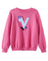 VAUVA Vauva FW23 - Girls Rose Pink Printed Cotton Pullover