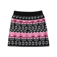 Vauva FW23 - Girls Black Printed Sweater Skirt - My Little Korner
