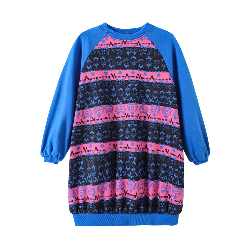 VAUVA Vauva FW23 - Girls Organic Cotton Long Sweatshirt (Royal Blue) Sweatshirt