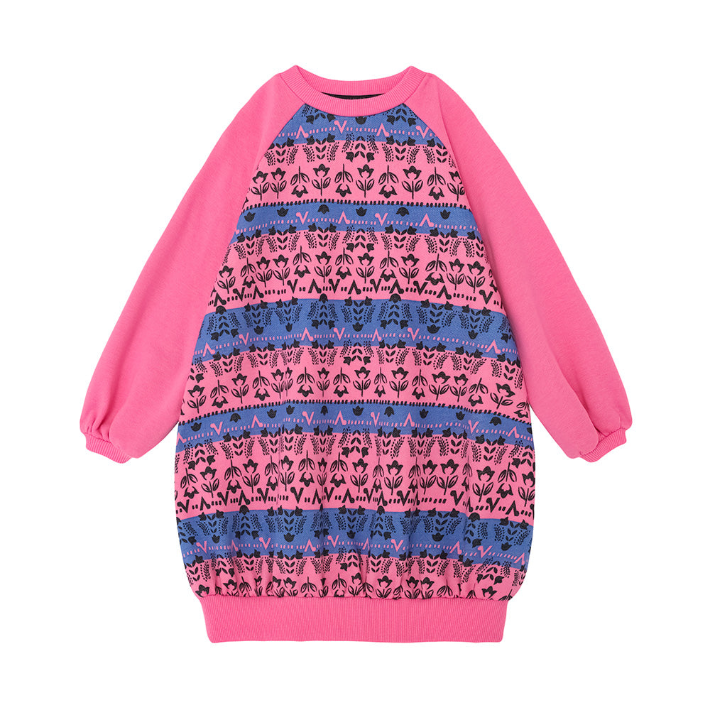 Vauva FW23 - Girls Organic Cotton Long Sweatshirt (Rose Pink) product image front