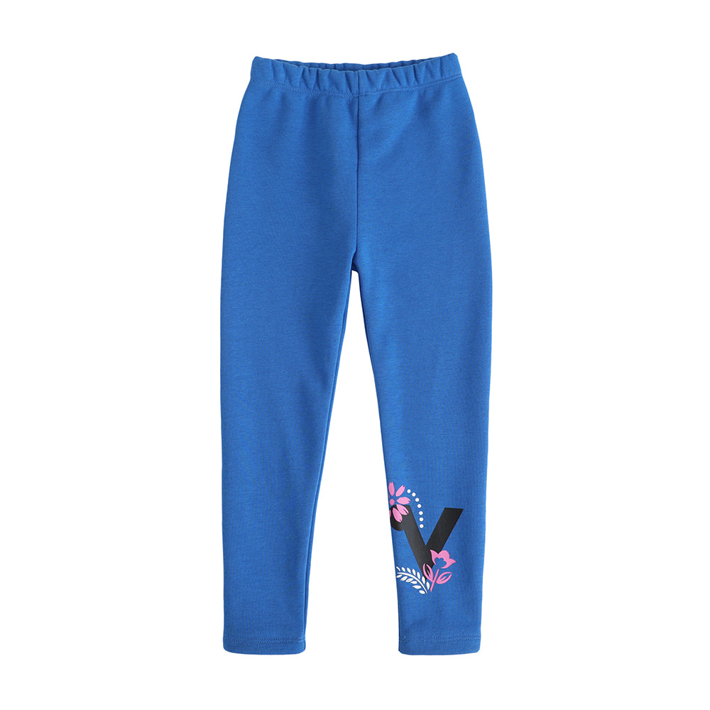 Vauva FW23 - Girls Printed Organic Cotton Pants (Blue) 150 cm