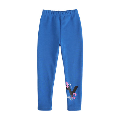 VAUVA Vauva FW23 - Girls Printed Organic Cotton Pants (Blue) Pants