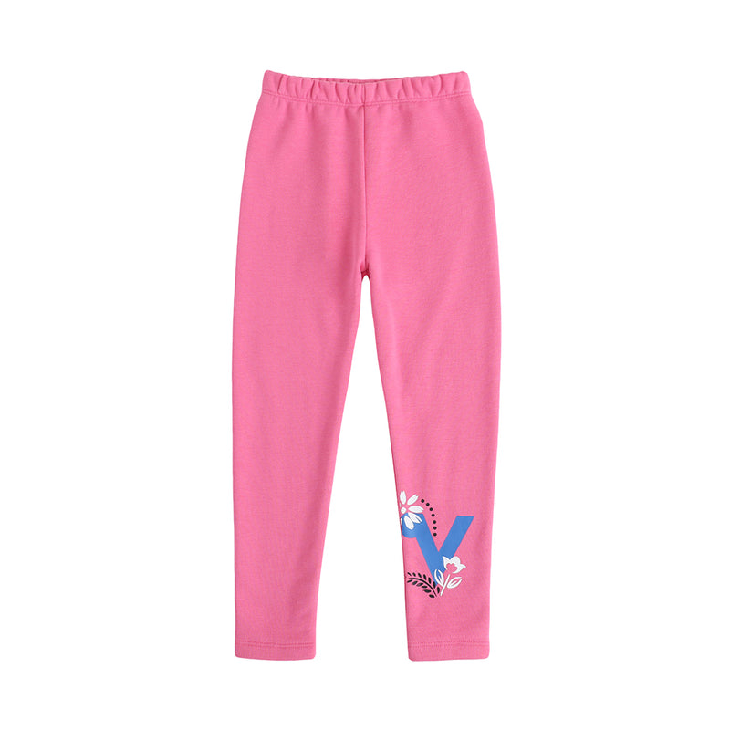 Vauva FW23 - Girls Printed Organic Cotton Pants (Rose Pink) - My Little Korner