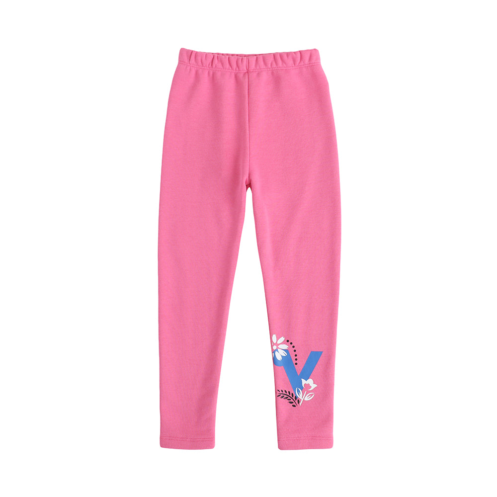 VAUVA Vauva FW23 - Girls Printed Organic Cotton Pants (Rose Pink) Pants