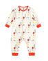 VAUVA Vauva FW23 - Baby Nordic Print Cotton Long Sleeve Romper (Red) Romper