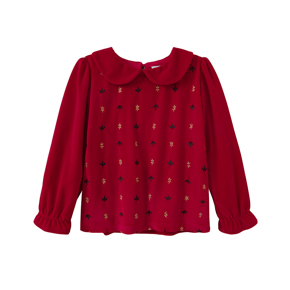 VAUVA Vauva FW23 - Girls Embroidered Corduroy Tops Tops