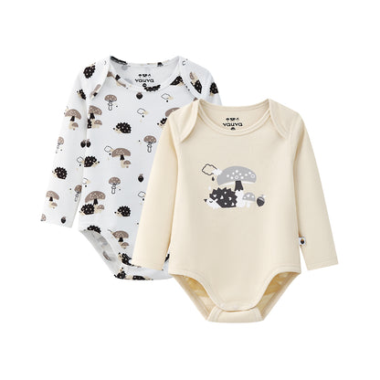 VAUVA Vauva BBNS - Baby Anti-bacterial Organic Cotton Hazelnut Pattern Bodysuits (2-pack) Bodysuit