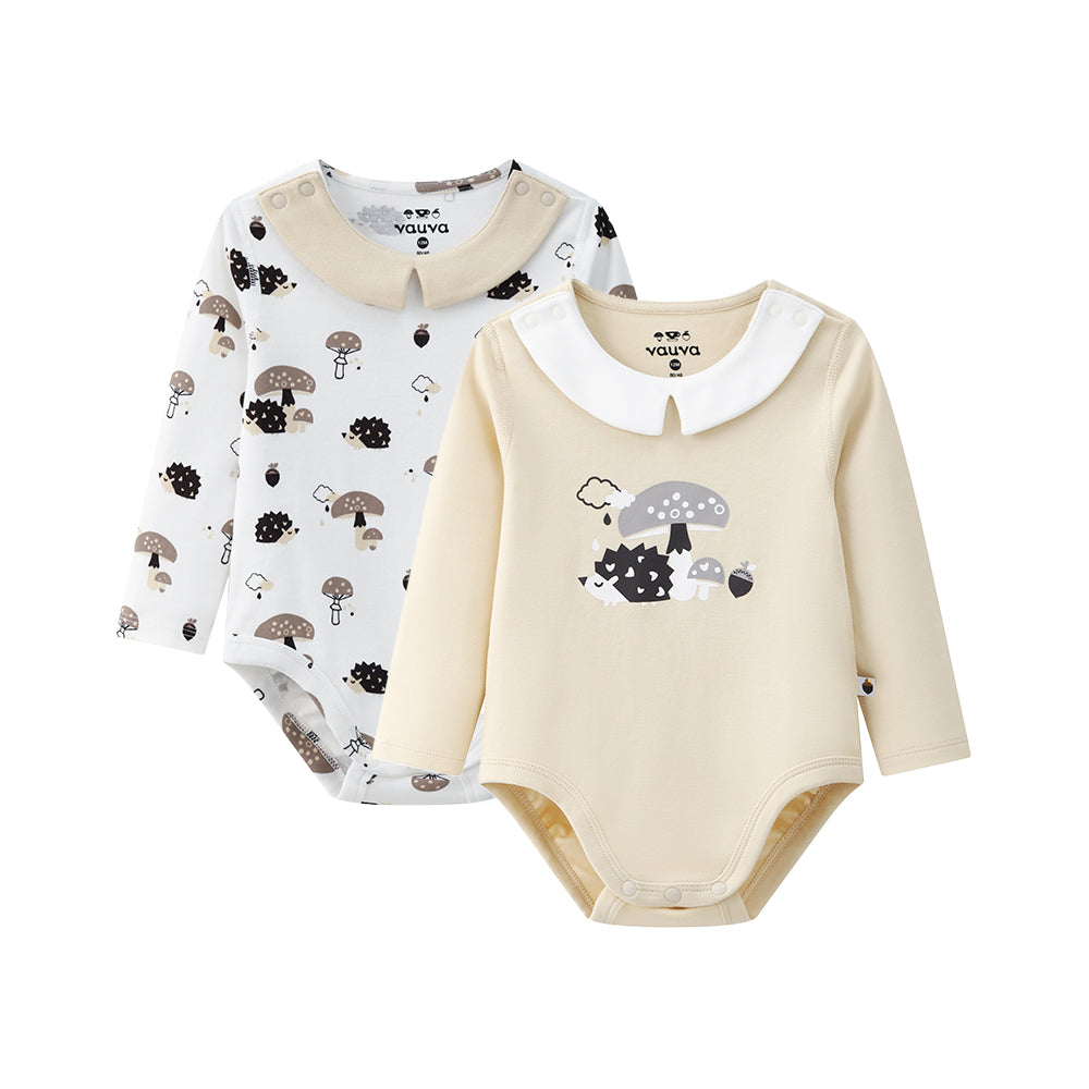 VAUVA Vauva BBNS - Baby Anti-bacterial Organic Cotton Crew Neck Bodysuits (2-pack) Bodysuit