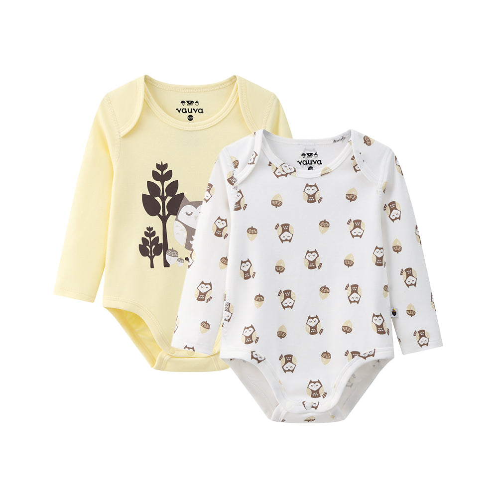 Vauva BBNS - Baby Anti-bacterial Organic Cotton Bodysuits (2-pack) product image front 