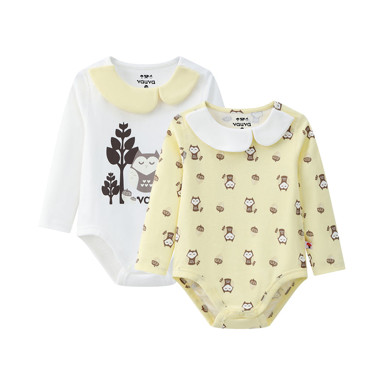 Vauva BBNS - Baby Anti-bacterial Organic Cotton Bodysuits (2-pack) product image front