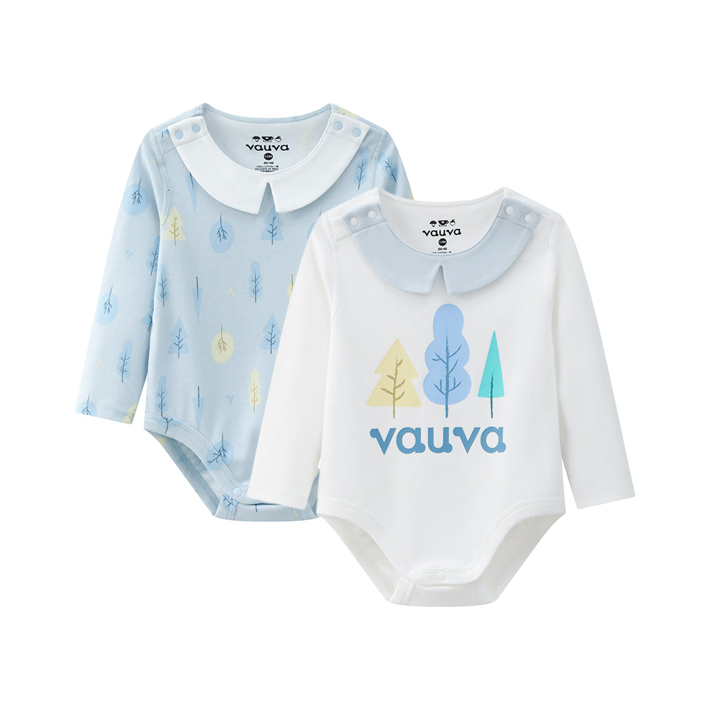 Vauva BBNS - Baby Moisture-wicking Crew Neck Bodysuits (2-pack) product image front